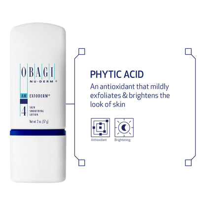 Obagi Nu-Derm Exfoderm – Lightweight Exfoliating Lotion with Phytic Acid for Normal to Dry Skin – 2 oz