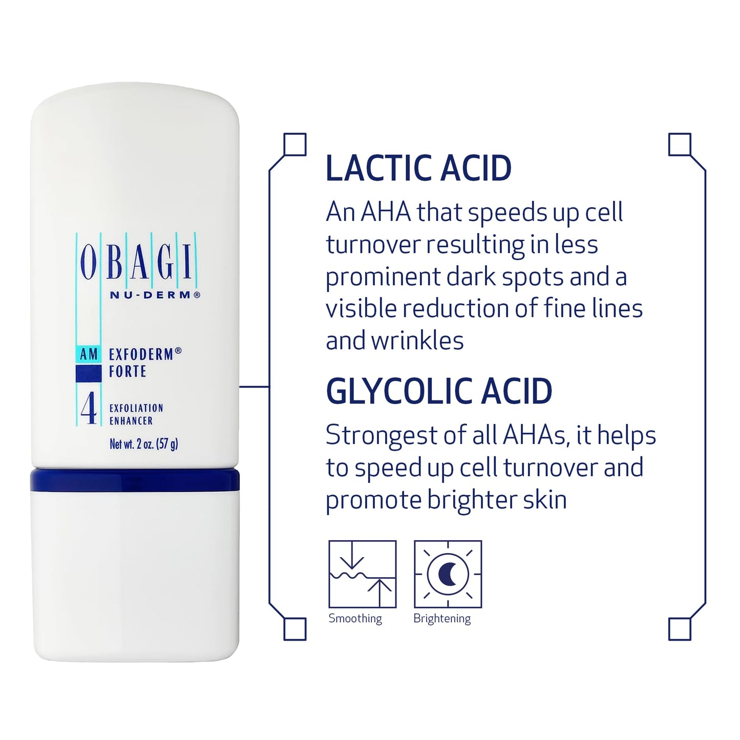Obagi Nu-Derm Exfoderm Forte – Advanced Exfoliating Lotion with Glycolic & Lactic Acids for Normal to Oily Skin | 2 oz