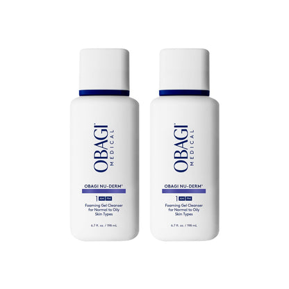 Obagi Nu-Derm Foaming Gel – Gel-Based Cleanser for Normal to Oily & Sensitive Skin | Two Pack