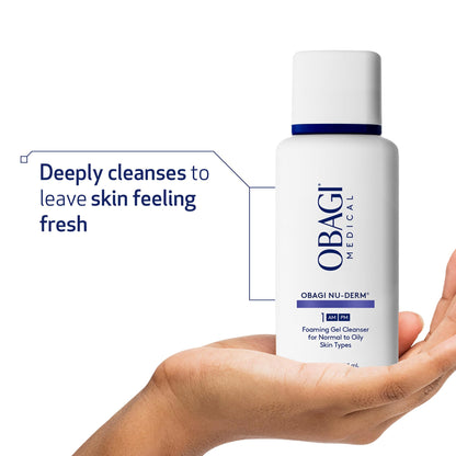 Obagi Nu-Derm Foaming Gel – Gel-Based Cleanser for Normal to Oily & Sensitive Skin | Two Pack