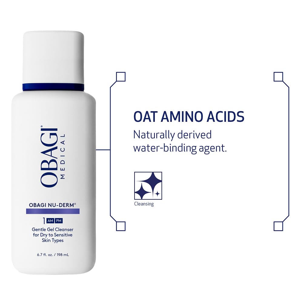 Obagi Nu-Derm Gentle Cleanser – Daily Facial Wash for Sensitive Skin | 6.7 oz