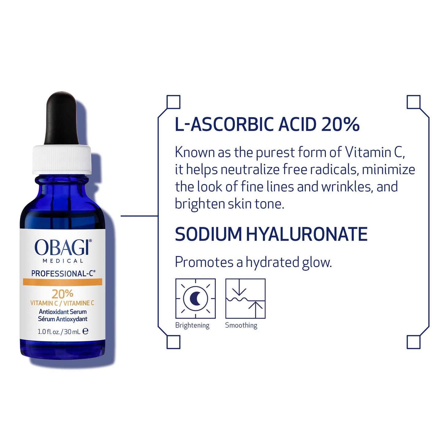 Obagi Professional C Serum 20% - Vitamin C Serum for Normal to Oily Skin, 1 oz