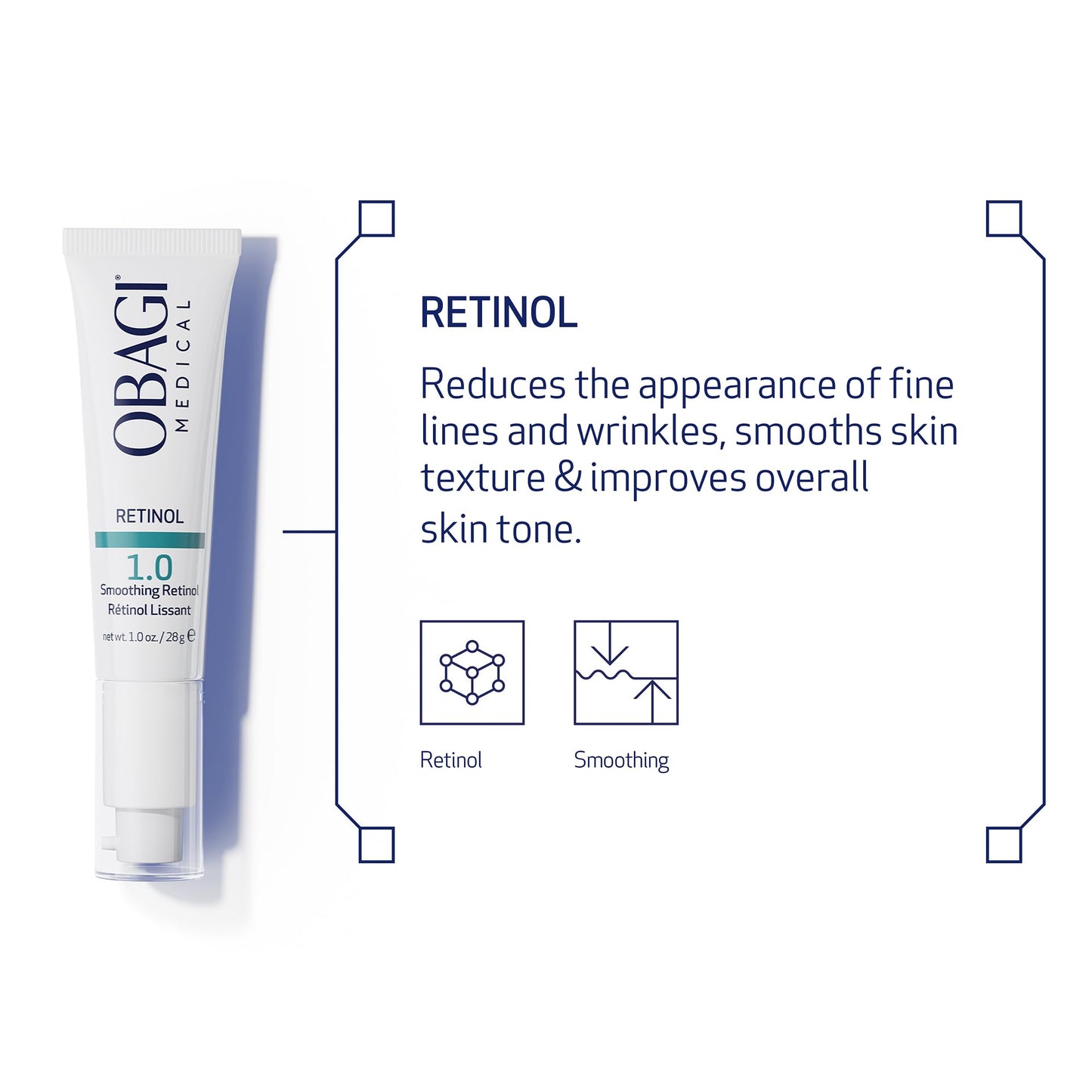 Obagi Medical Retinol 1.0 Cream – High Concentration Retinol for Smoother Skin & Fine Lines | 1 oz