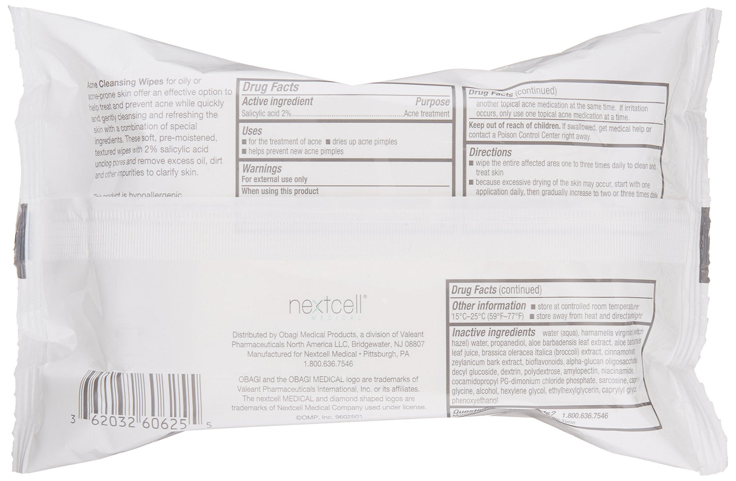 SUZANOBAGIMD On the Go Cleansing Wipes for Oily or Acne-Prone Skin, 25 Count | Obagi Medical