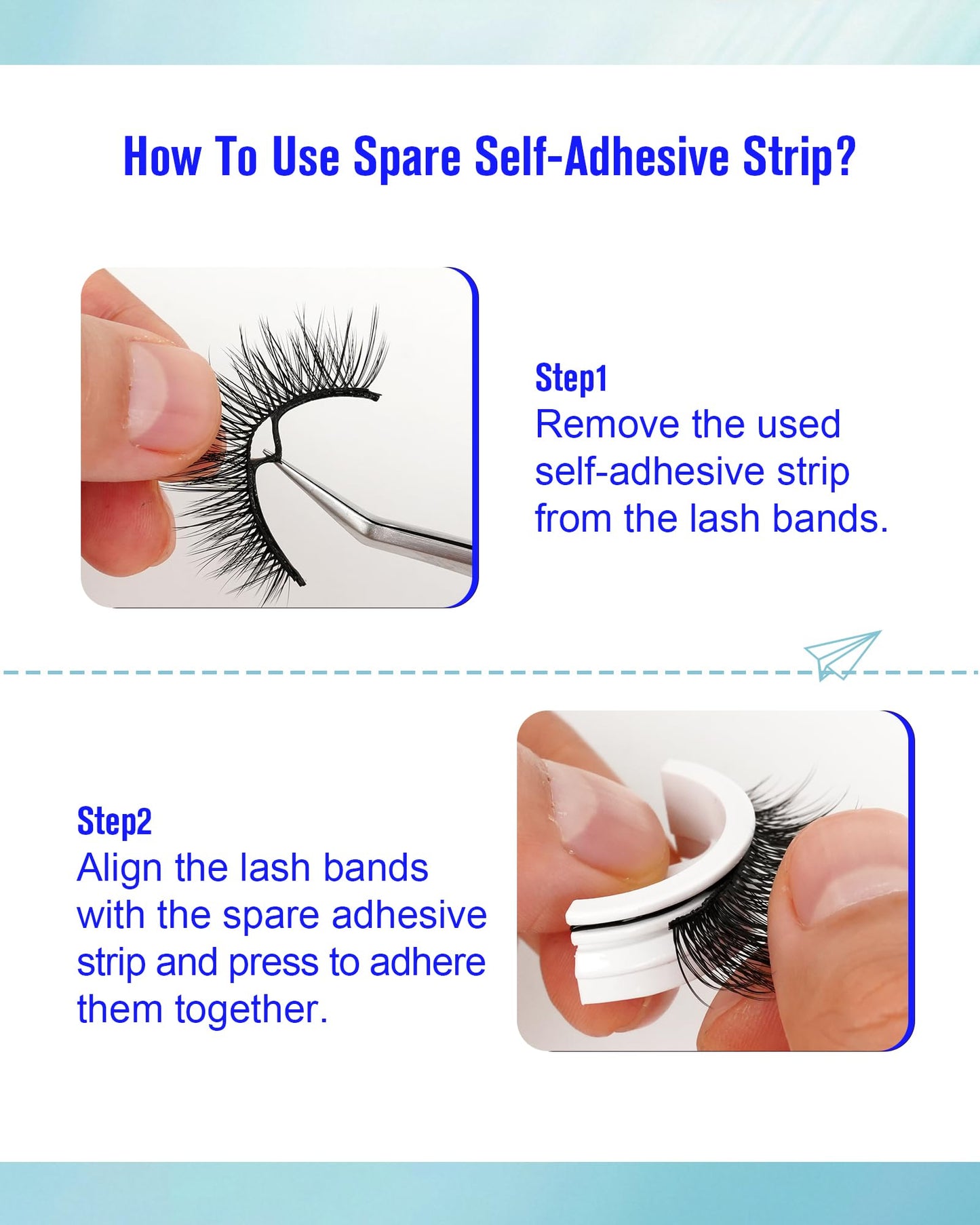 Obeyalash Self-Adhesive Cat Eye Lashes 12mm (6D07) – Waterproof, Glueless, 5 Pairs