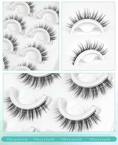 Obeyalash Self Adhesive Eyelashes – Natural Look, 10mm, Waterproof & Quick Apply