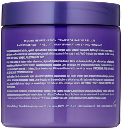 Obliphica Professional Seaberry Mask — Nourishing Hair Treatment for Medium to Coarse Hair