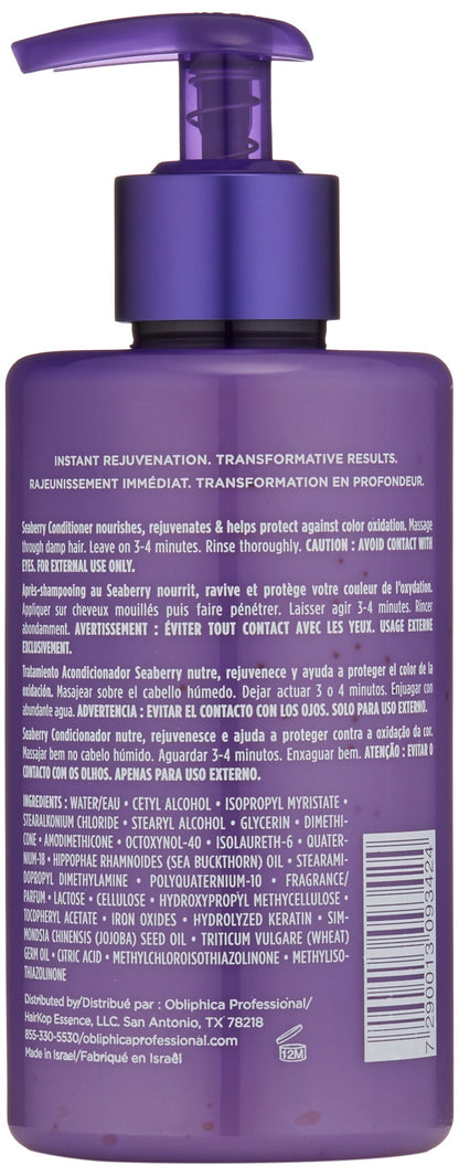 Obliphica Seaberry Conditioner for Wavy Hair — Frizz Control, Moisture & Growth Support (10 Fl Oz)