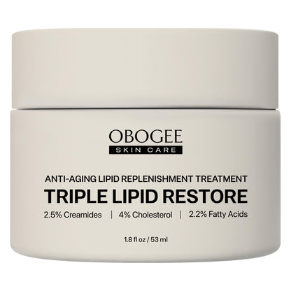 OBOGEE Triple Lipid Restore – Firming Anti-Aging Moisturizer with Ceramides, Peptides & Hyaluronic Acid (53 ml)