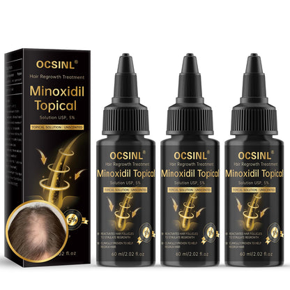 OCSINL 5% Minoxidil for Hair Regrowth — Biotin, Rosemary & Batana Oil (3-Pack)