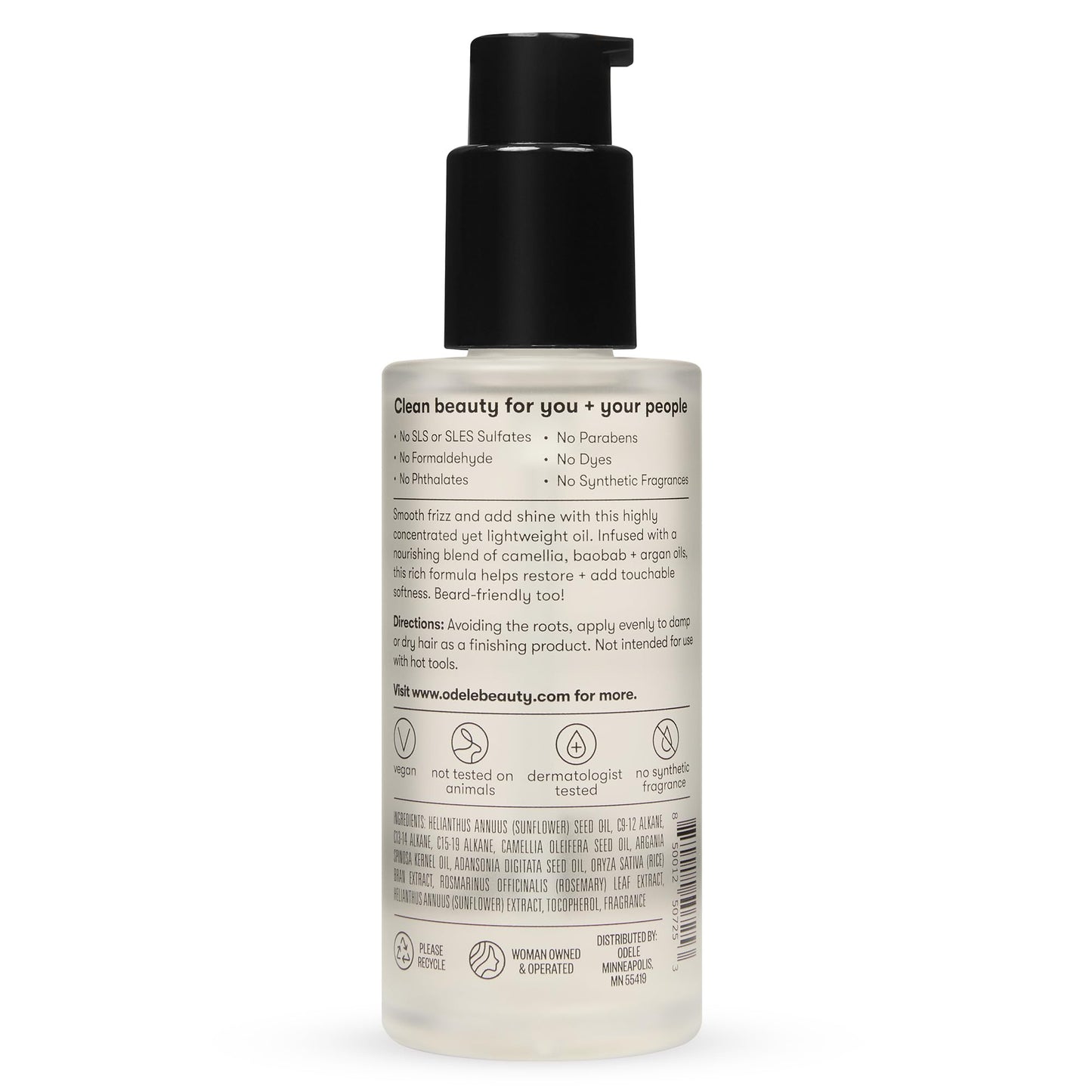 Odele Hair Oil with Baobab & Argan Oils – High Shine & Hydration (1.7 fl oz)