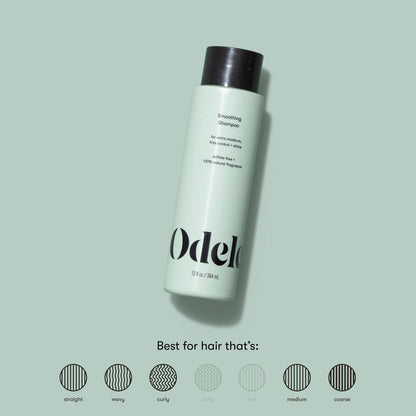 Odele Smoothing Sulfate-Free Shampoo – Extra Moisture, Frizz Control, Shine | 13 Fl Oz