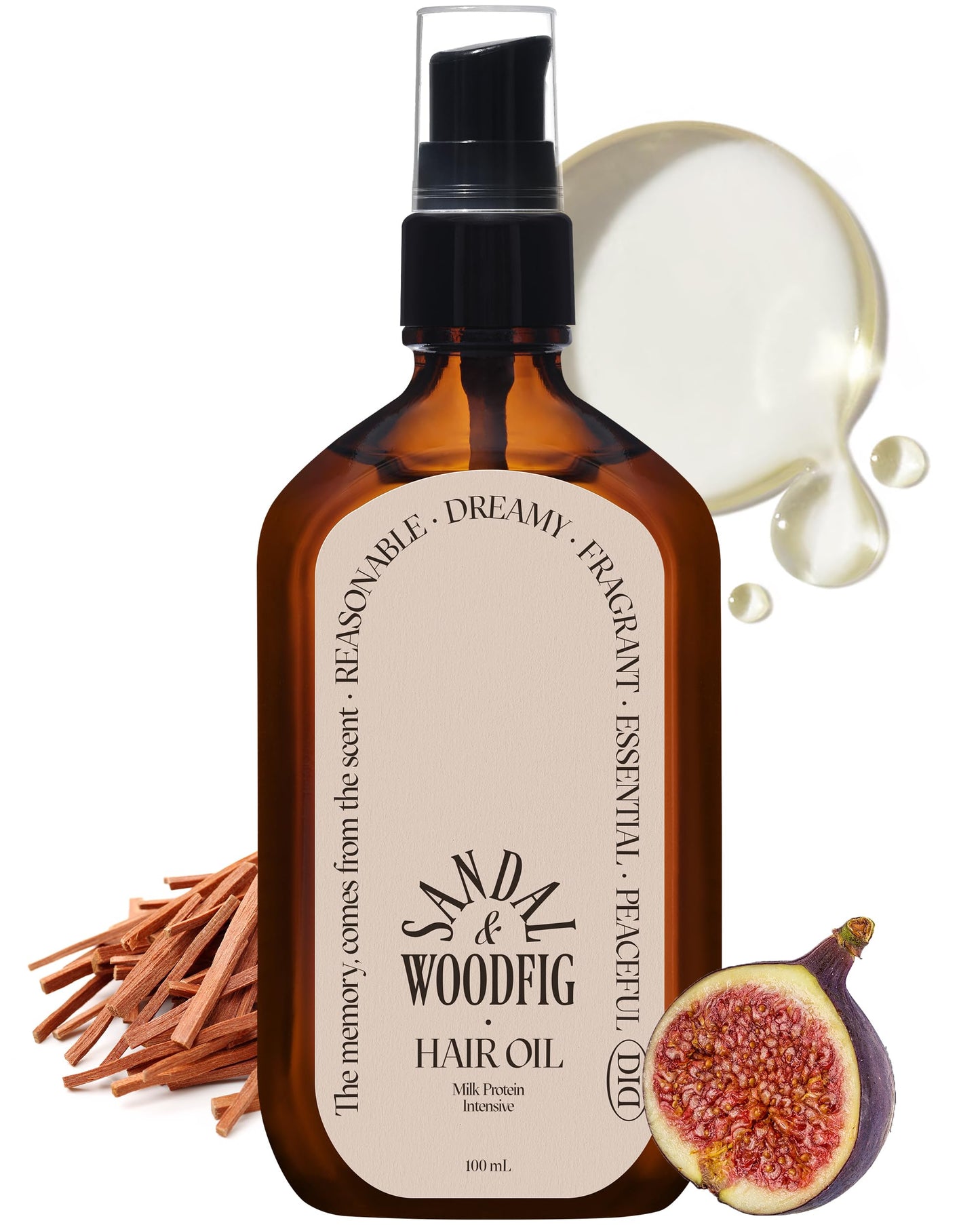 ODID Milk Protein Intensive Hair Oil – Anti-Frizz Serum with Argan Oil & Plant Oils | Cozy Wood & Fig
