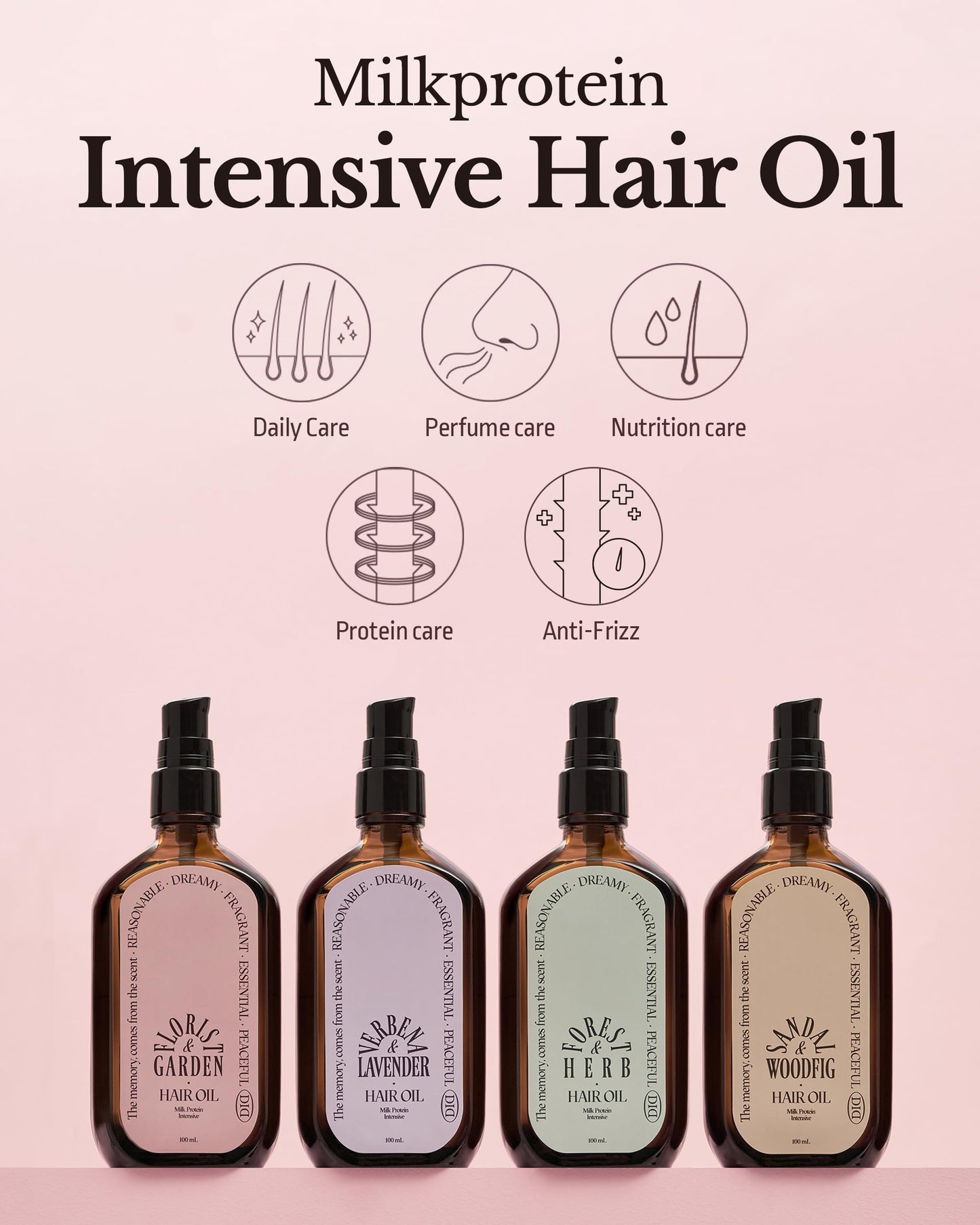 ODID Milk Protein Intensive Hair Oil – Korean Anti-Frizz Nourishing Serum with 10,000ppm Argan Oil (3.38 fl oz)
