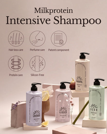 ODID Milk Protein Intensive Shampoo – Korean Volumizing Formula for Thinning Hair, pH5.5, Green Herb Scent, 16.9 fl oz
