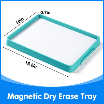 Odoorgames Magnetic Tray – Cyan Whiteboard for Kids, Classroom & Small Groups