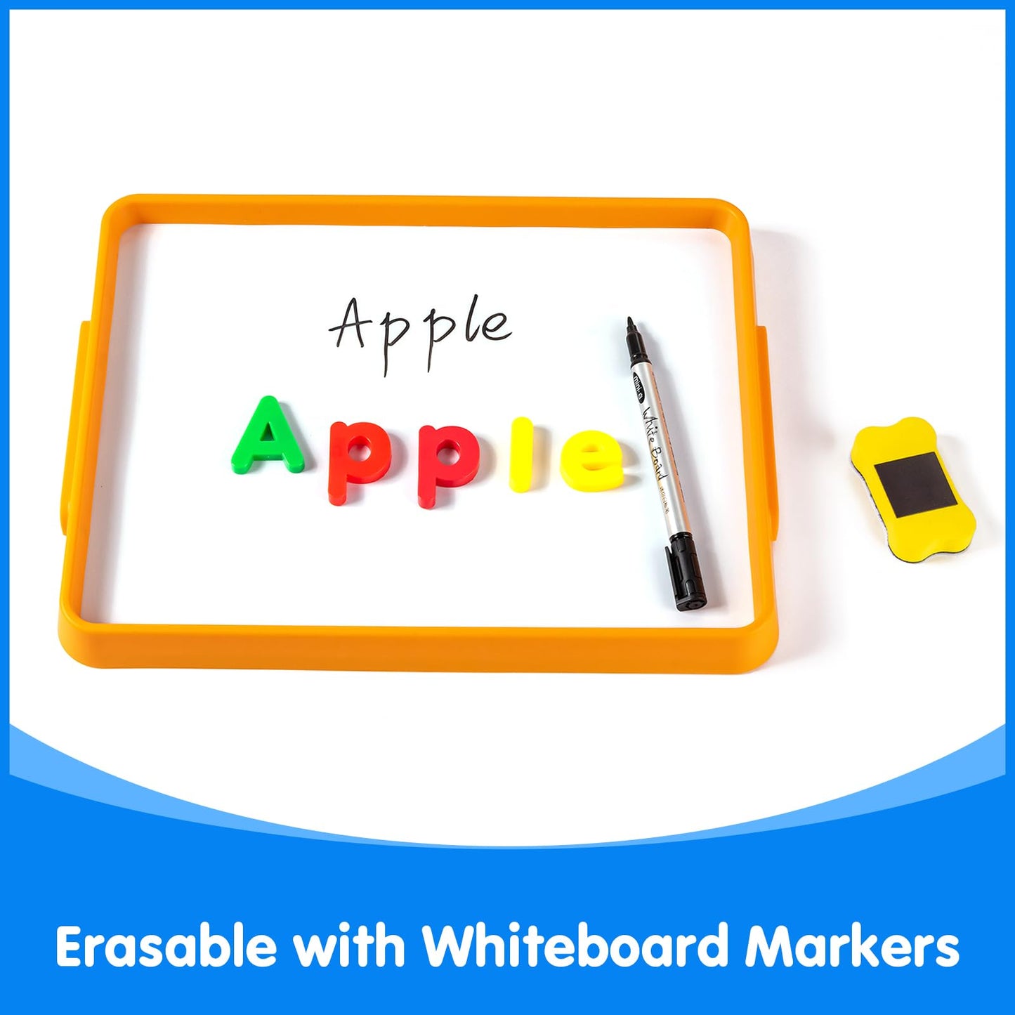 Odoorgames Magnetic Tray – Cyan Whiteboard for Kids, Classroom & Small Groups