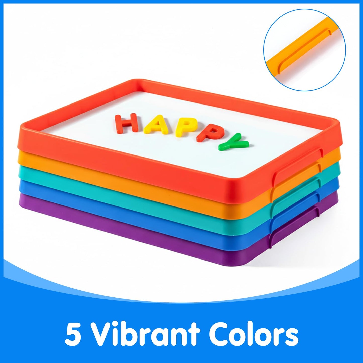 Odoorgames Magnetic Tray – Cyan Whiteboard for Kids, Classroom & Small Groups
