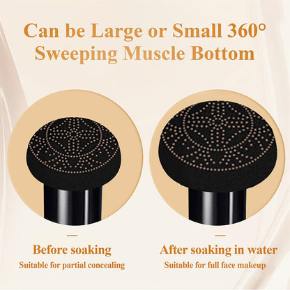 OETUIOW Mushroom Head Air Cushion CC Cream – Long-Lasting BB Cream for Mature Skin, Ivory