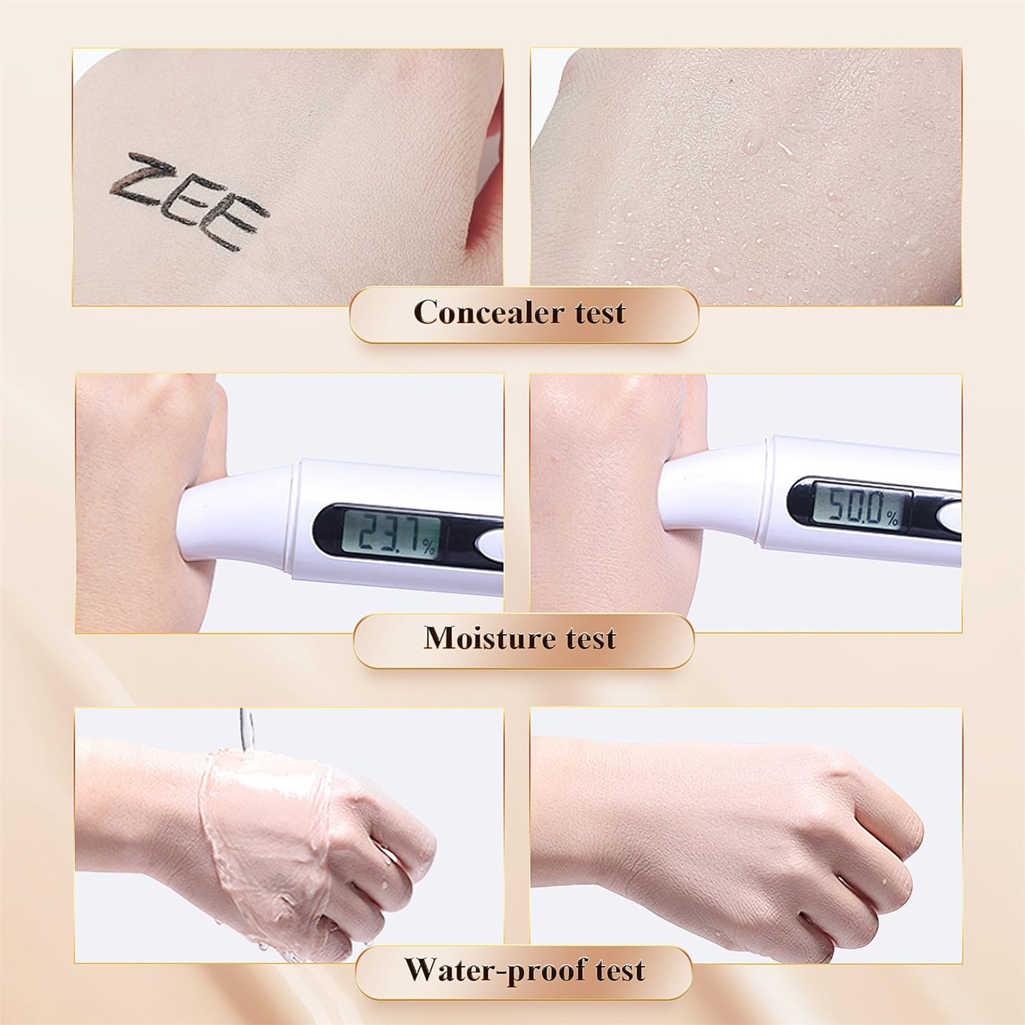 OETUIOW Mushroom Head Air Cushion CC Cream – Long-Lasting BB Cream for Mature Skin, Ivory