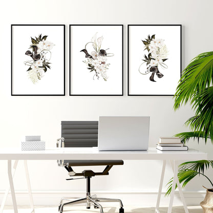 Office Wall Decoration Ideas | Set of 3 wall art prints
