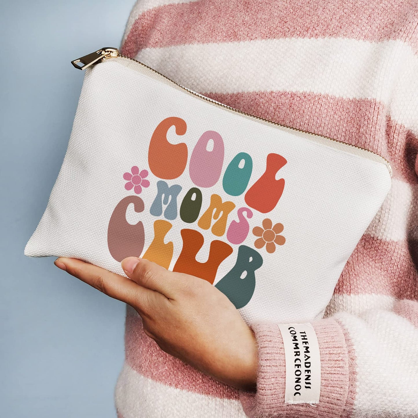 OFlyDesigns Cool Moms Club Gift Makeup Bag | Mom Handbag & Mother's Day Gift