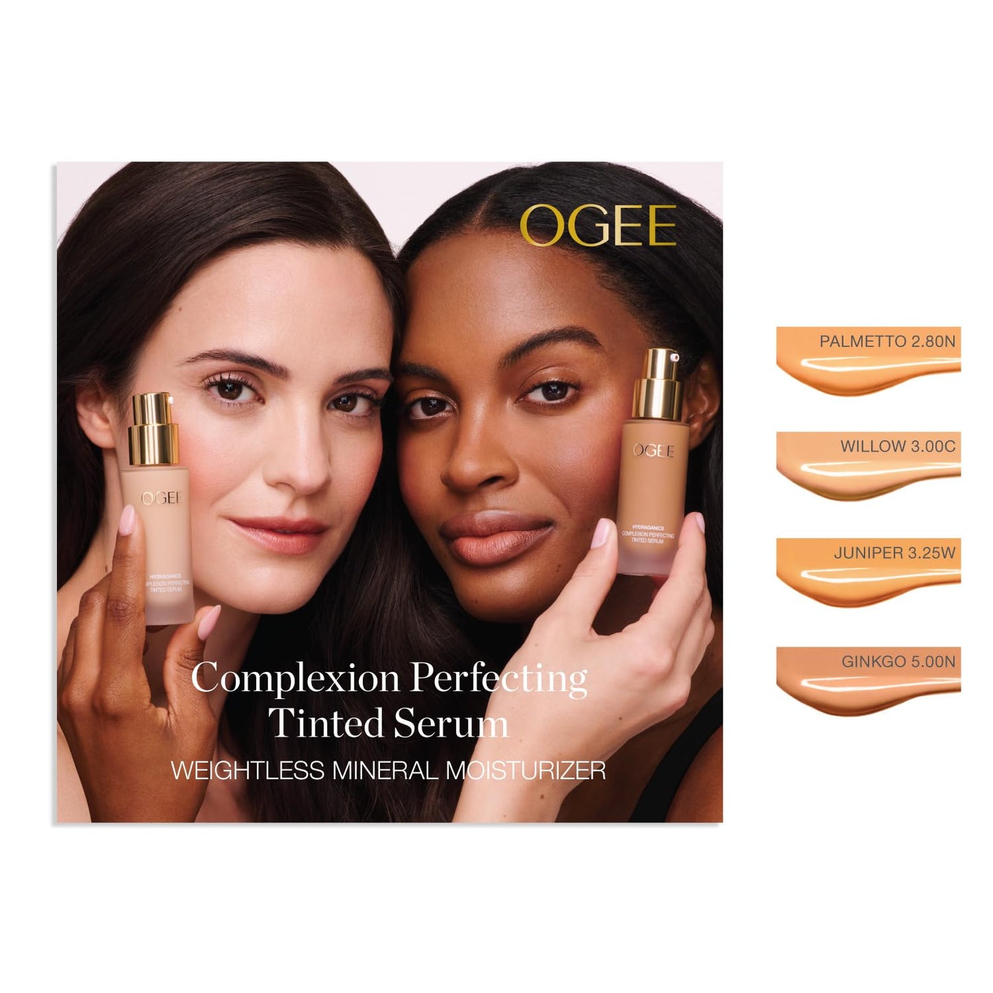Ogee Complexion Perfecting Liquid Foundation – Juniper 3.25W (Medium Light Tan) with Vitamin C & Jojoba Oil
