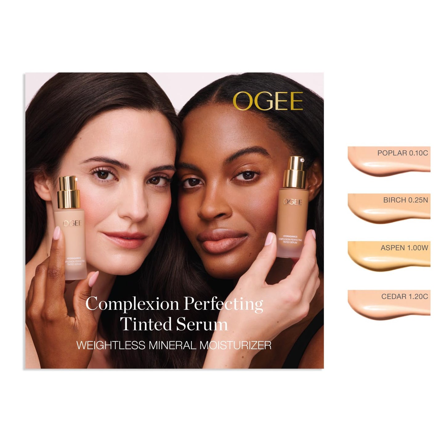 Ogee Complexion Perfecting Liquid Foundation – Aspen 1.0W (Fair, Warm Undertones) – Vitamin C & Jojoba Oil