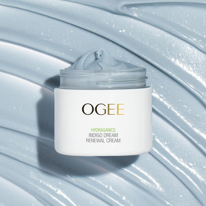 Ogee Indigo Dream Renewal Cream – Hydrating Hyaluronic Acid & Ceramides, Organic, Cruelty-Free, Made in USA