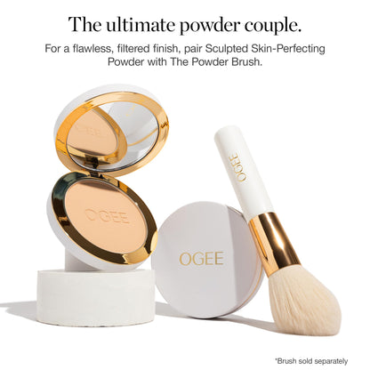 Ogee Sculpted Skin-Perfecting Setting Powder – Stone | FULL SET with Case & Refill | 70% Organic Ingredients