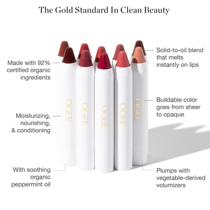 Ogee Rosalia Tinted Sculpted Lip Oil – Buildable Lip Color & Lip Treatment