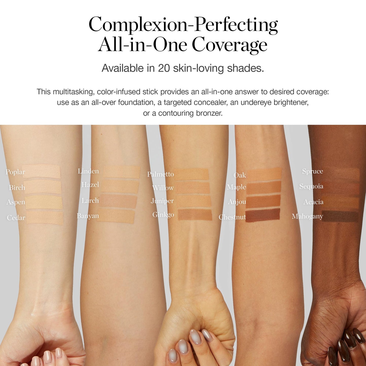 Ogee Sculpted Complexion Foundation Stick Larch 2.25C – Light Medium, Beige Undertones | Full Coverage & 70% Organic