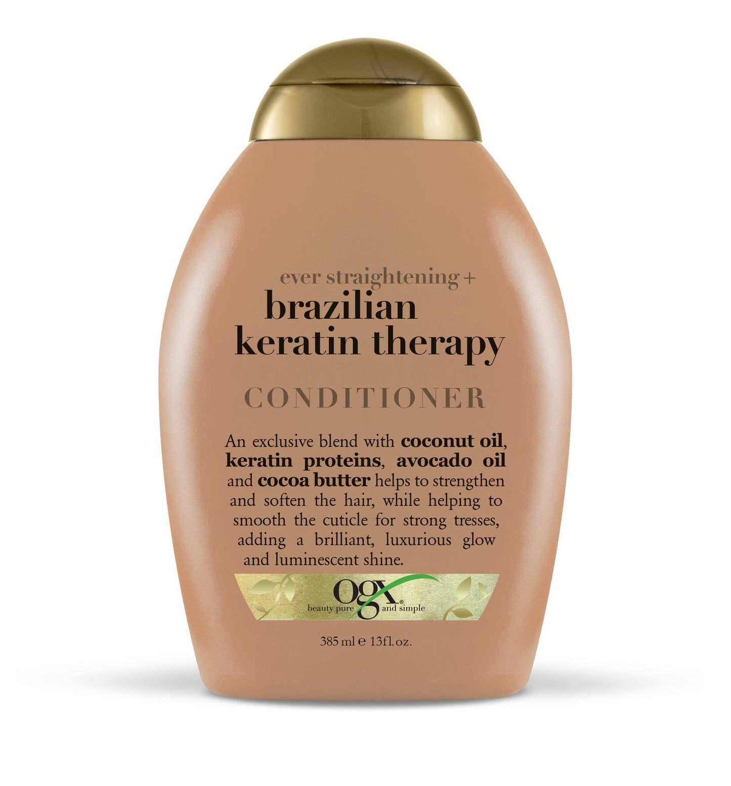 OGX Ever-straightening + Brazilian Keratin Therapy Shampoo & Conditioner Set – 13 oz x 2
