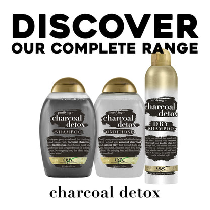 OGX Purifying Charcoal Detox Dry Shampoo Spray – Activated Charcoal & Kaolin Clay, 5 oz