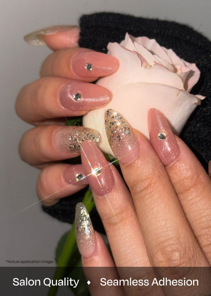 ohora Semi Cured Nail Strips N Rose Mirage – Salon-Quality, Up to 2 Weeks Wear