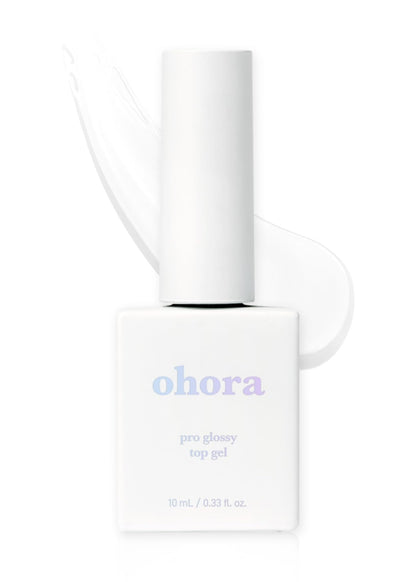 ohora Gel Nail Care (Pro Glossy Top Gel) – Corrects Nail Texture, Easy to Use & Remove for Semi-Cured Nail Strips