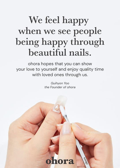 ohora Semi Cured Gel Nail Strips N Tint Reddish – Salon-Quality Nails, Easy Application