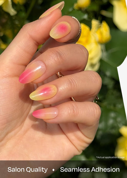 ohora Semi Cured Gel Nail Strips Tropical Dream – Salon-Quality At-Home Mani, Works with Any Lamp