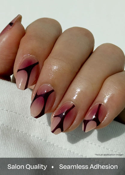 ohora Semi Cured Gel Nail Strips (N Bloody Blushy) – Salon-Quality, Works with Any Lamp, Easy to Apply & Remove