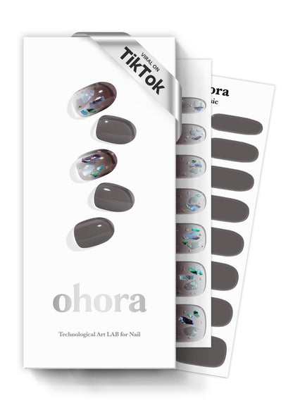 ohora Semi Cured Gel Nail Strips N Pottery - Dark Ombre, Salon-Quality & Easy at-Home Manicure