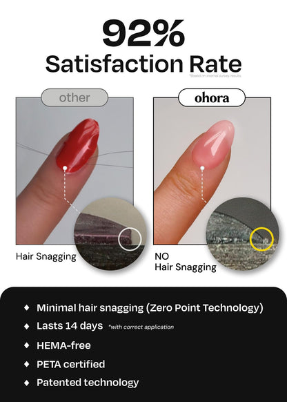 ohora Semi Cured Gel Pedi Strips (P Sepia Mirror) – Salon-Quality Nails, Long-Lasting, Easy to Apply & Remove