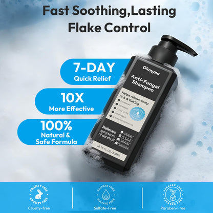 Oiangna Anti-Fungal Shampoo — Plant-Based Dandruff Treatment for Folliculitis, Seborrheic Dermatitis & Scalp Psoriasis | 10.15 fl oz
