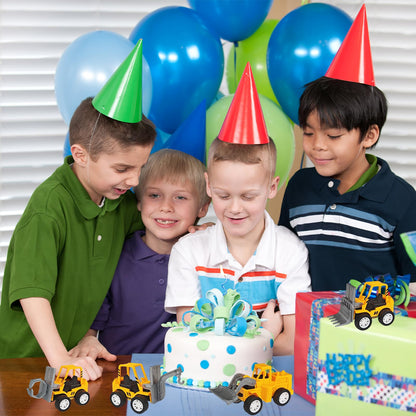 OJYUDD 24 Pcs Mini Construction Vehicles – Pull Back Engineering Toys for Parties