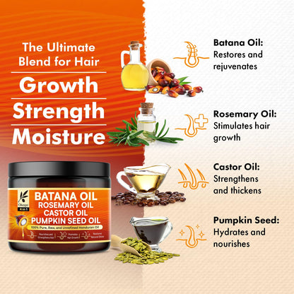 Okaga Batana Oil for Hair Growth – All-in-One Botanical Blend (3PK)