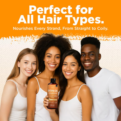 Okaga Batana Oil Shampoo 8-in-1 for Hair Growth – 3 Pack