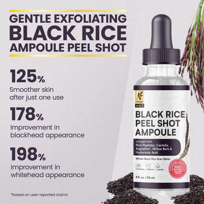 Okaga Black Rice Exfoliant Shot Ampoule – Pore Refining & Hydrating (90 mL)