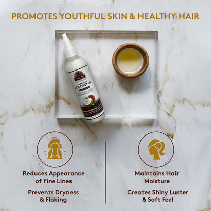 OKAY 100% Pure Coconut Oil for Hair & Skin | 4 Fl Oz Bottle (Pack of 2)