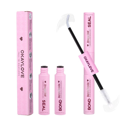 OKAYLOVE Lash Cluster Glue - 2-in-1 Waterproof Lash Bond & Seal, 150H+ Hold, Quick-Drying, Non-Irritating