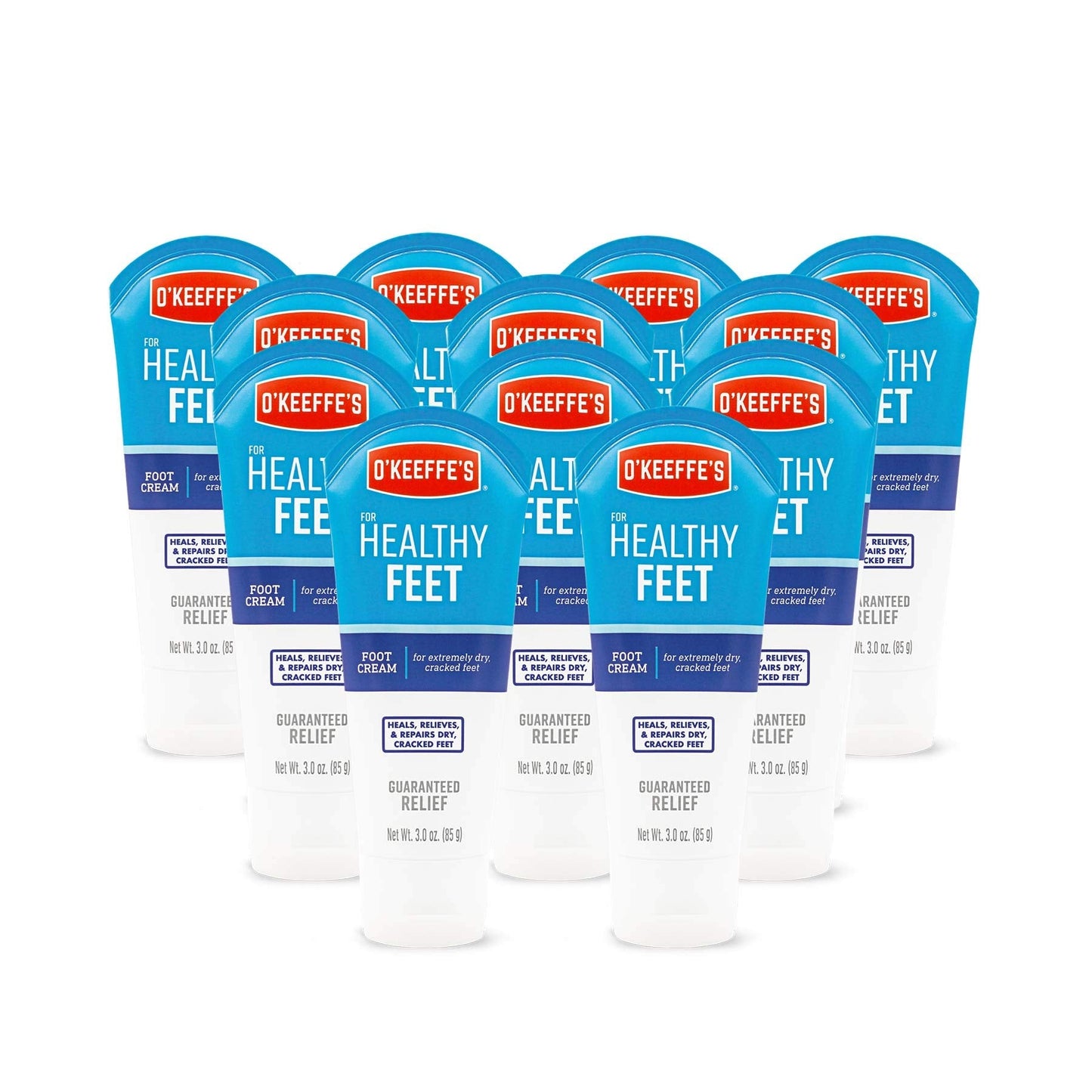O'Keeffe's Healthy Feet Foot Cream Tube – 12 Pack, 3 oz Each