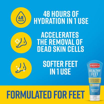 O'Keeffe's for Healthy Feet Intense Renewal Cream with Urea & Alpha Hydroxy Acid, 3 oz Tube